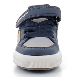 GEOX-ARZACH J454AA J-sneakers basses sur semelles confortables et respirantes avec fermetures à velcros pour enfant garçon