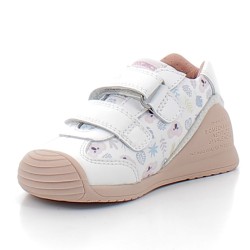 BIOMECANICS-chaussures premiers-pas à doubles velcros sur semelles plates confortables pour bébé fille-242110B