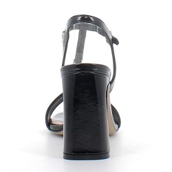 STUDIO MALORI-sandales vernis noires habillées sur talons hauts avec fermetures à boucles pour femme-TESSA 4