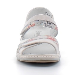 SUAV-sandales pieds sensibles sur talons compensés confortables avec fermetures à velcros pour femme-953DD